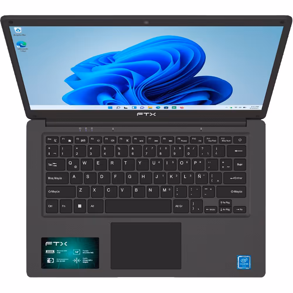 Notebook FTX 14-C2564ES - Intel Celeron N4020 1.1GHz - 4/256GB SSD - 14'' - Con Funda - Negro
